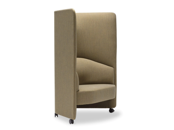 IN OUT OFFICE SF2251 - Upholstered fabric armchair high-back by Andreu World - view 2